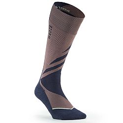 WEDZE Lyžiarske ponožky 500 hnedo-modré 35-37