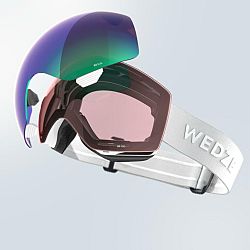 WEDZE Okuliare G 900 I na lyže a snowboard do každého počasia biele L