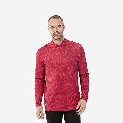 WEDZE Pánske lyžiarske spodné tričko BL 500 Relax červené so vzorom červená 2XL