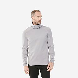 WEDZE Pánske lyžiarske spodné tričko BL 520 rolákový golier svetlosivé šedá XS