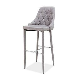 Sconto Barová stolička TRAX 2 sivá